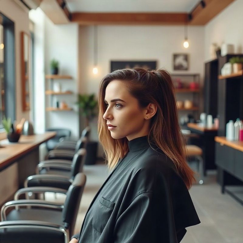 Stylist beim präzisen Haarschnitt im Boutique-Salon Moritz Keller